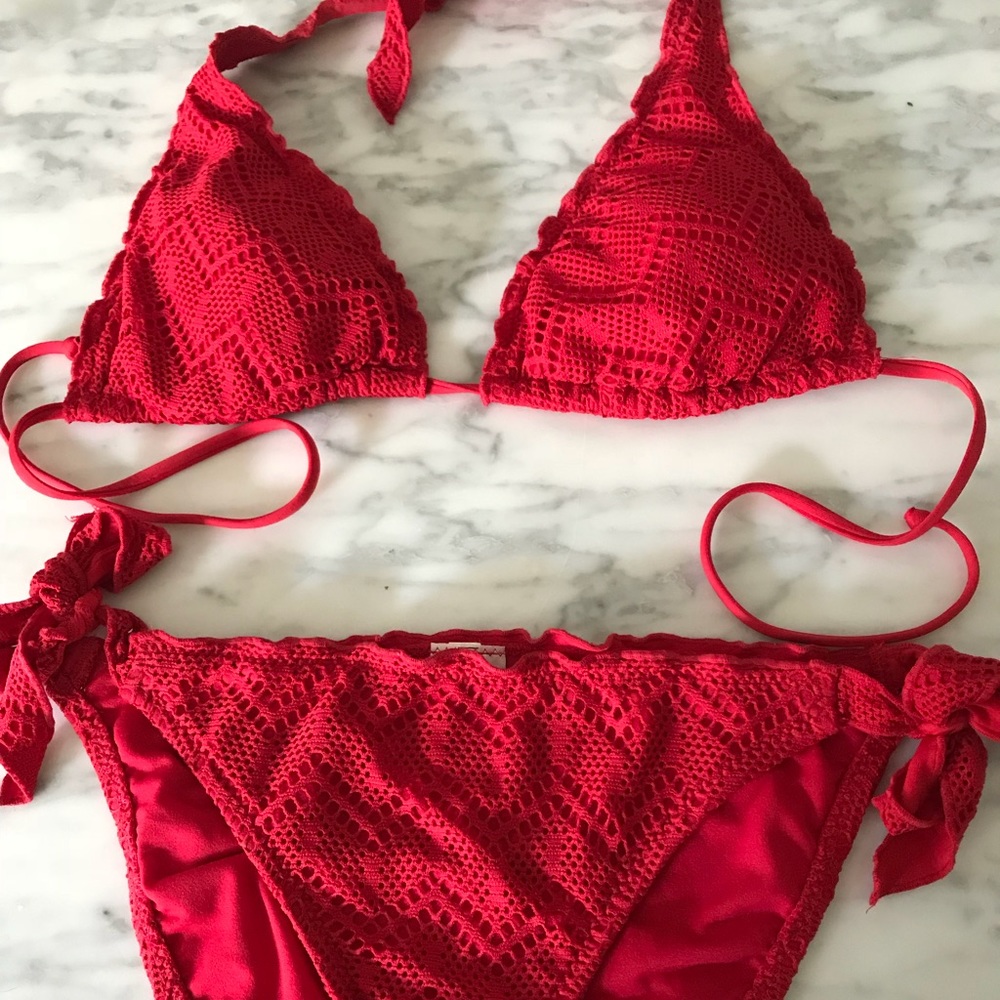 ❌SOLD❌ Red Lace Bikini